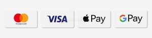 buttons popular payment systems masetcard visa apple pay google website rectangular rounded edges vector 220153004