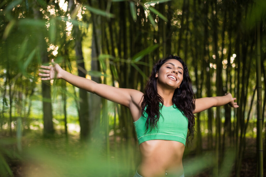woman stretching